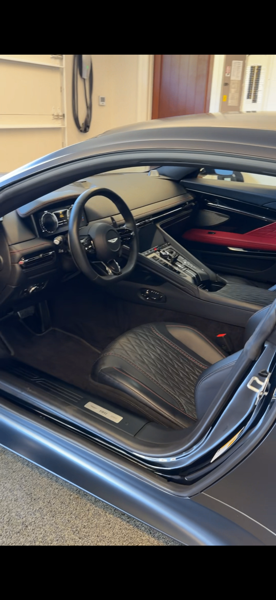 Aston Martin — quilted leather interior